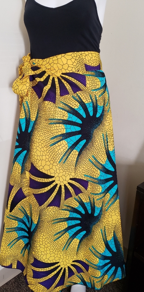 SALE!!!African print wrap skirt